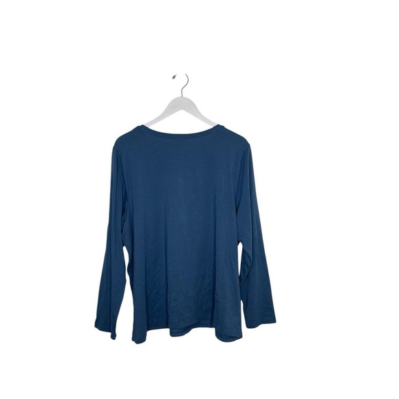 Style & Co Spruce Blue Long Sleeve T Shirt Plus Size 2X NWT - Picture 2 of 5